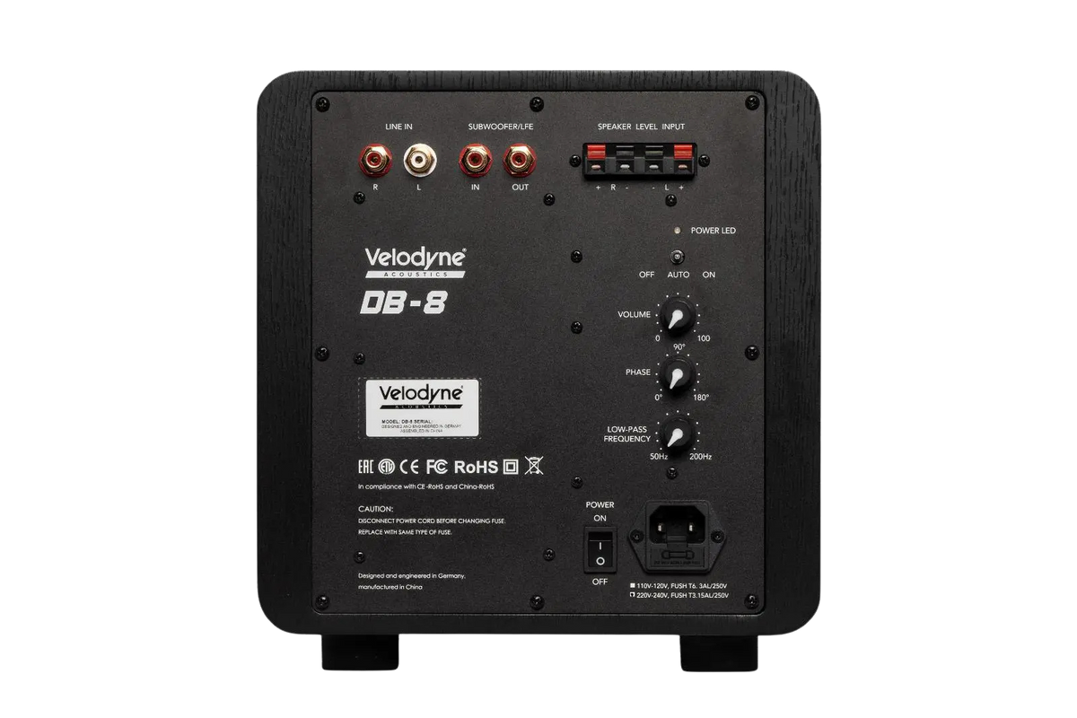 Velodyne Deep Blue 8, vista posteriore