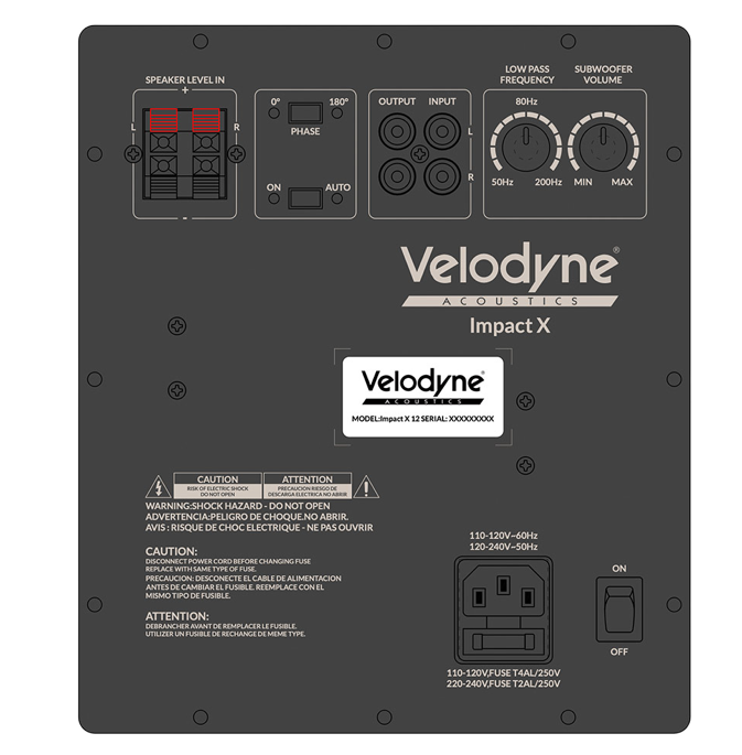 Velodyne Impact X 10, vista posteriore