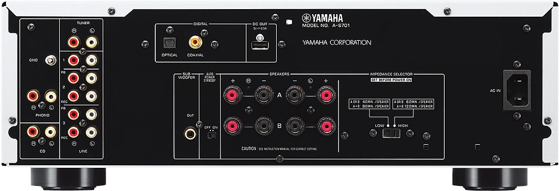 Yamaha A-S701 — Vista posteriore