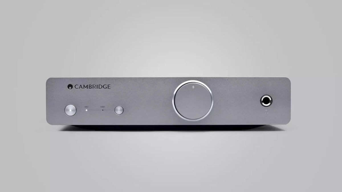 Cambridge Audio Alva Duo — vista frontale su fondo grigio